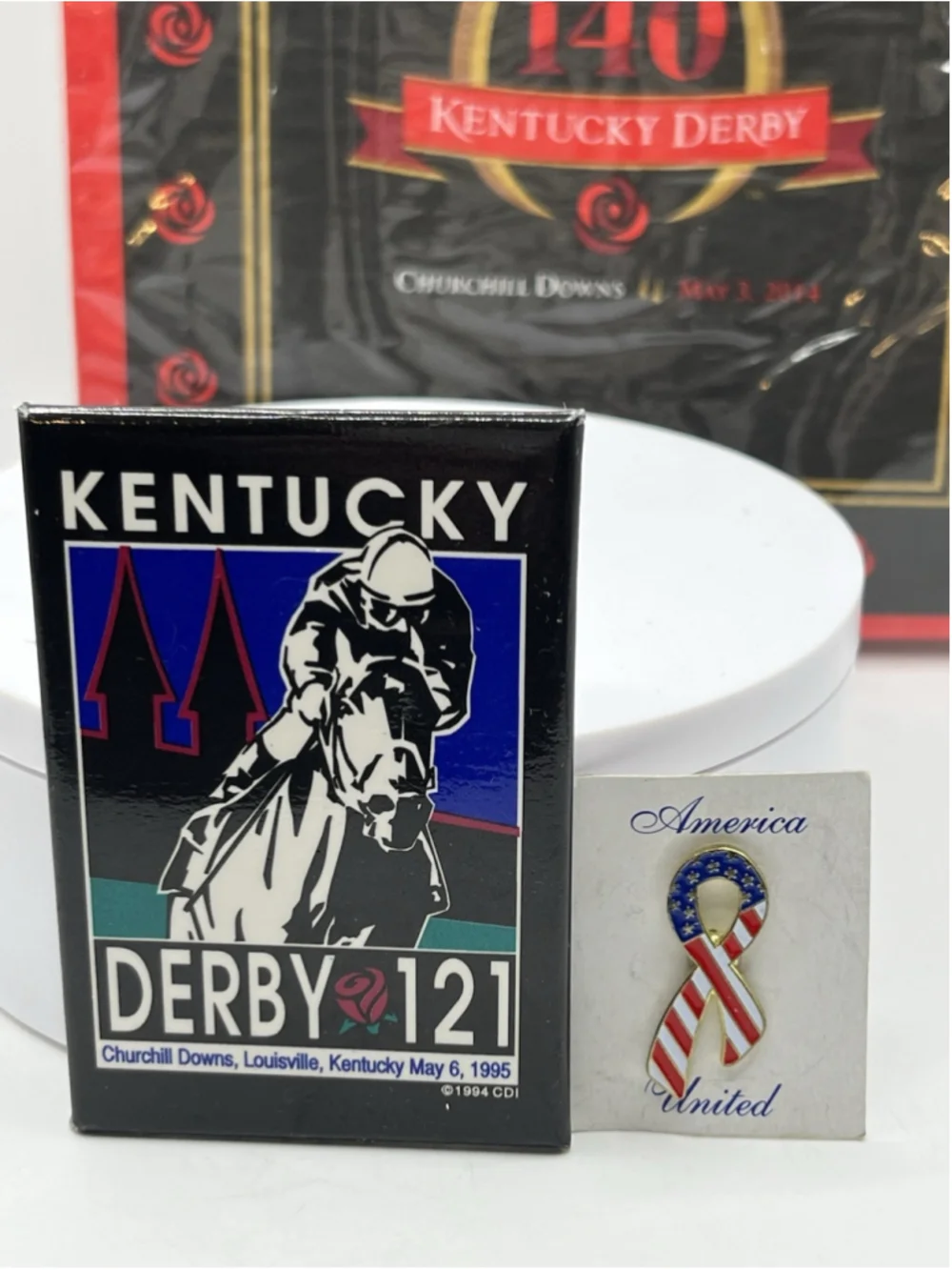 COLLECTIBLE VTG 1995 Kentucky Derby Churchill Downs Horse Race Pin &MORE SEE ALL